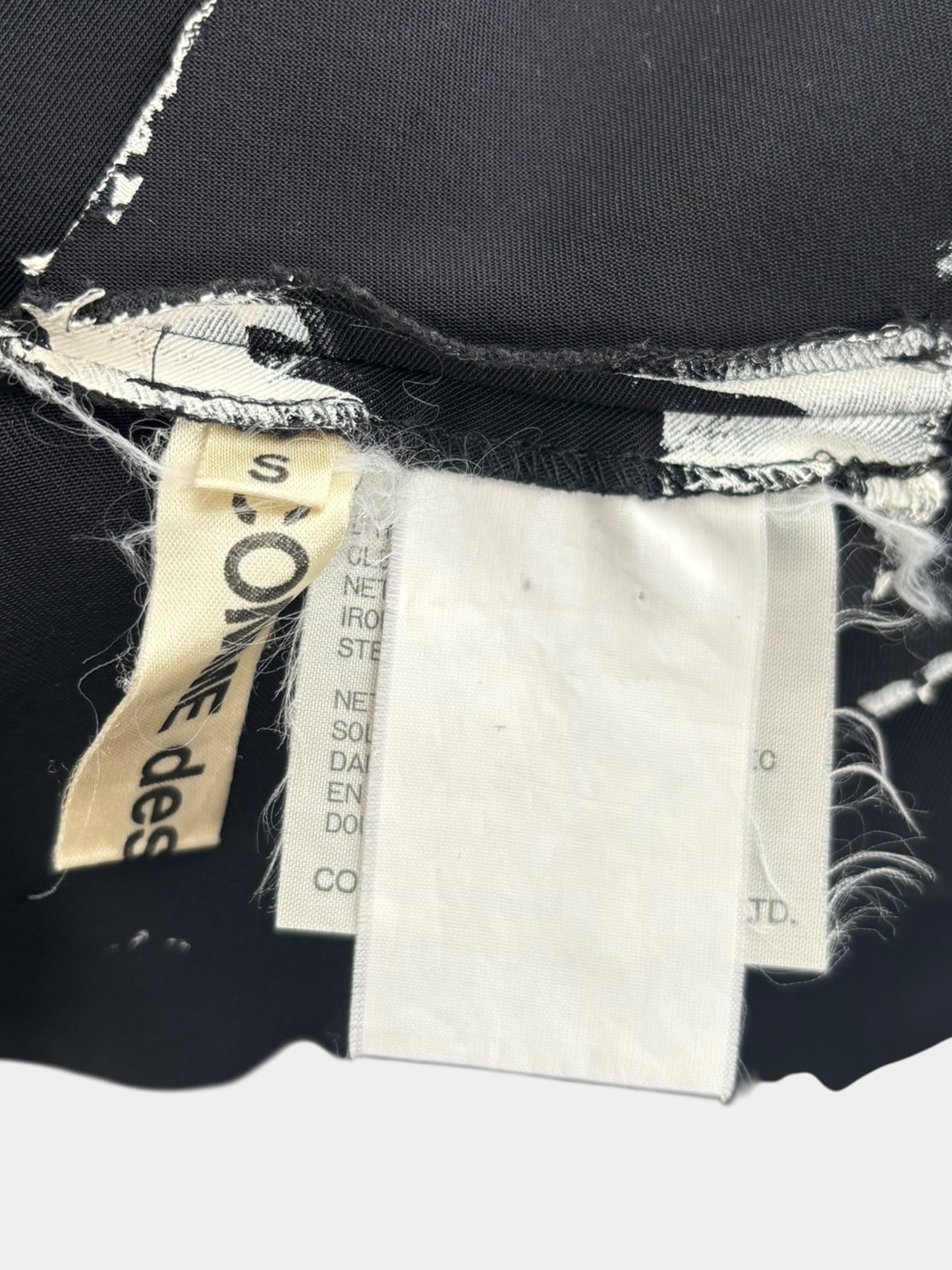 Comme Des Garcons SS92 Hand Painted Asymetrical Dress