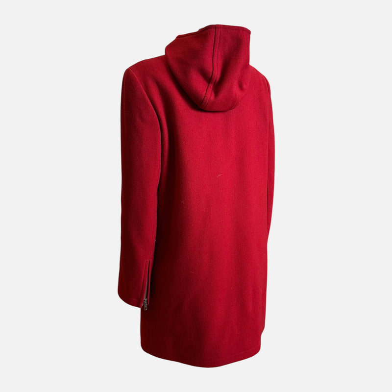 Miu Miu F/W 2000 Red Hooded Midi Coat