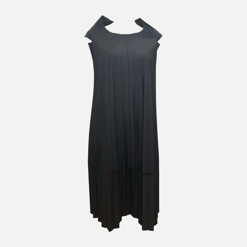 Junya Watanabe F/W 1998 Comme Des Garçons Black Accordion-Pleated Sleeveless Midi Dress