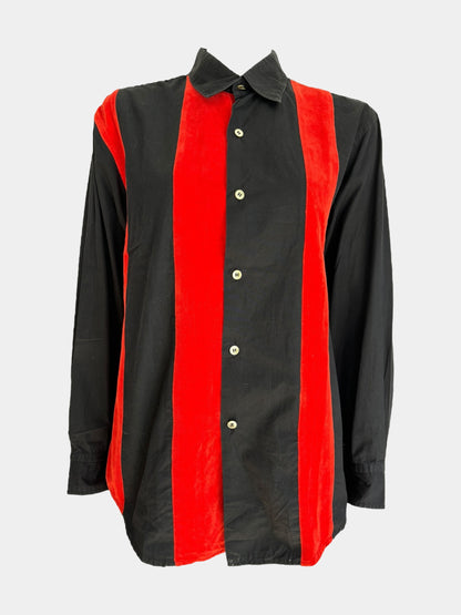 Comme Des Garcons FW88 Velvet Striped Shirt