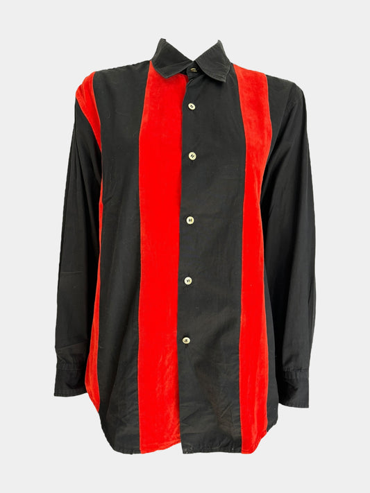 Comme Des Garcons FW88 Velvet Striped Shirt