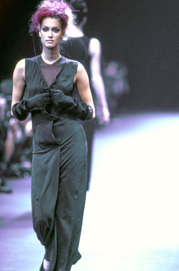 Comme Des Garçons F/W 1992 Black Asymmetric High-Waisted Maxi Skirt