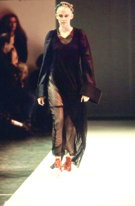 Comme Des Garcons Spring 1994 Bias Cut Velvet Dress