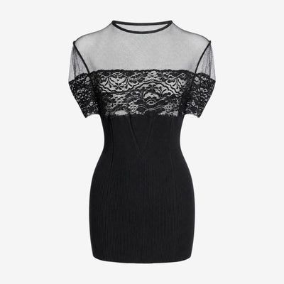 Jean Paul Gaultier F/W 2005 Mesh and Lace Midi Dress