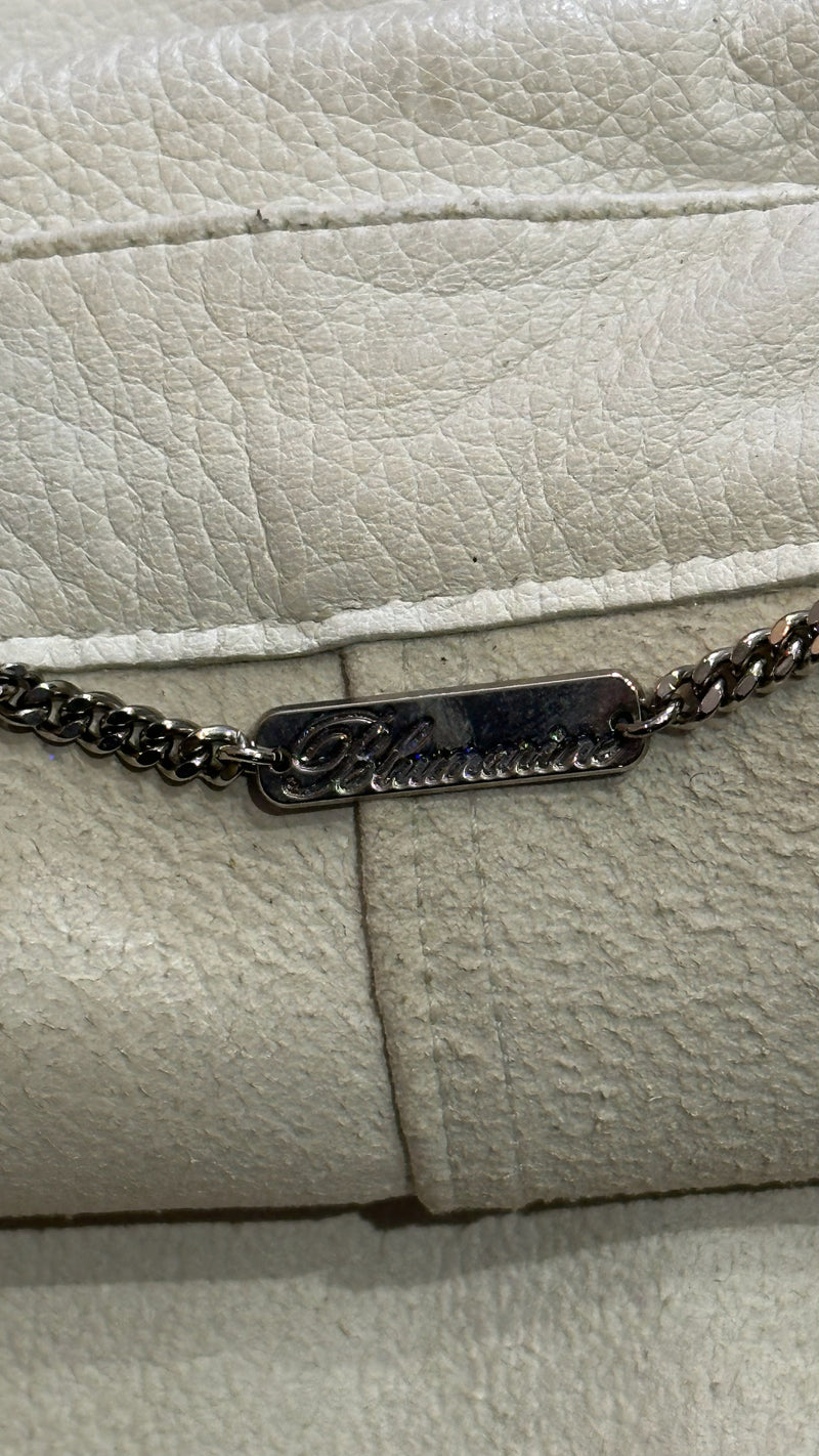 Blumarine 2000s White Leather Double-Breasted Jacket