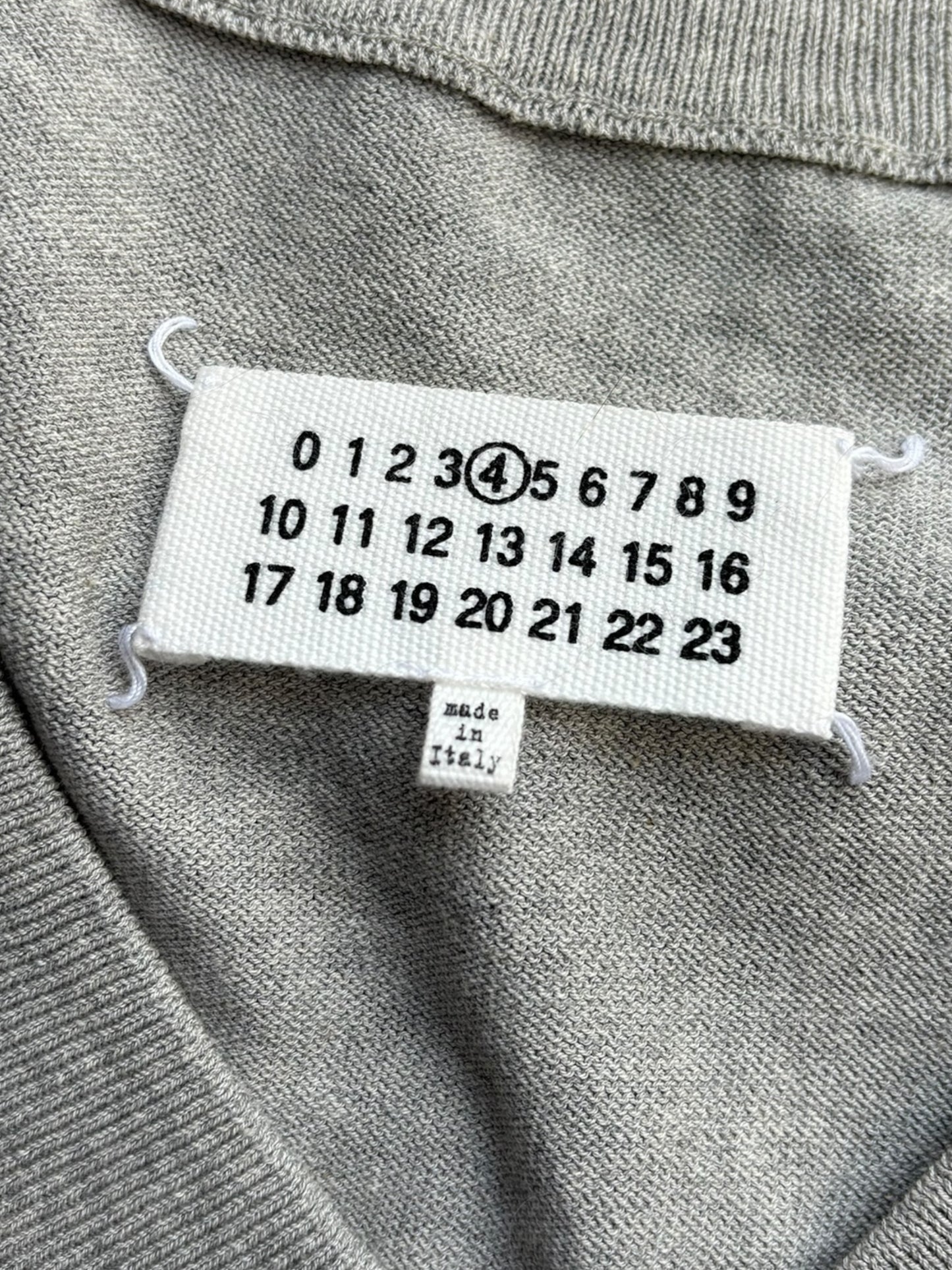 Martin Margiela SS12 V Neck Grey Knit