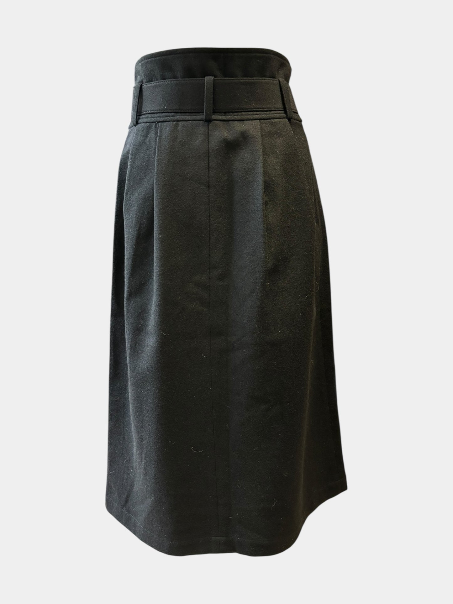 Comme Des Garcons FW89 Belted Wool Black Skirt