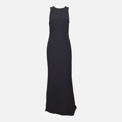 Gianni Versace S/S 2002 Black Lace-Up Back Sleeveless Gown