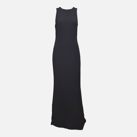 Gianni Versace S/S 2002 Black Lace-Up Back Sleeveless Gown