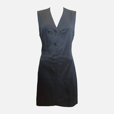 Helmut Lang F/W 1990 Black Quilted-Back Button-Front Mini Dress