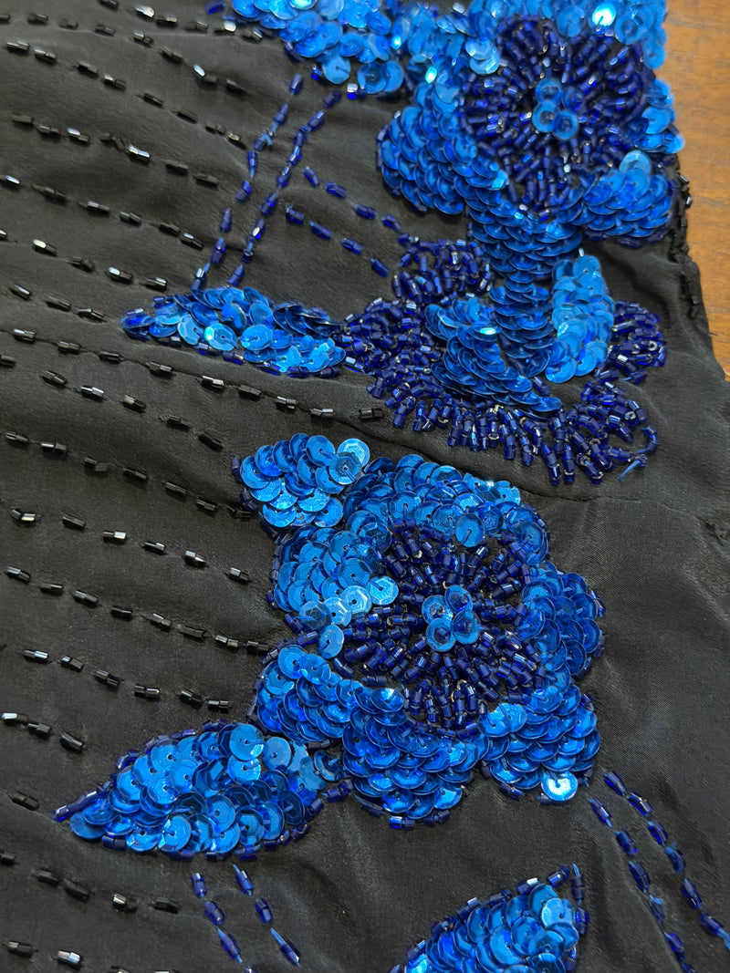 Gianni Versace S/S 1983 Sequined Blue Floral Ensemble