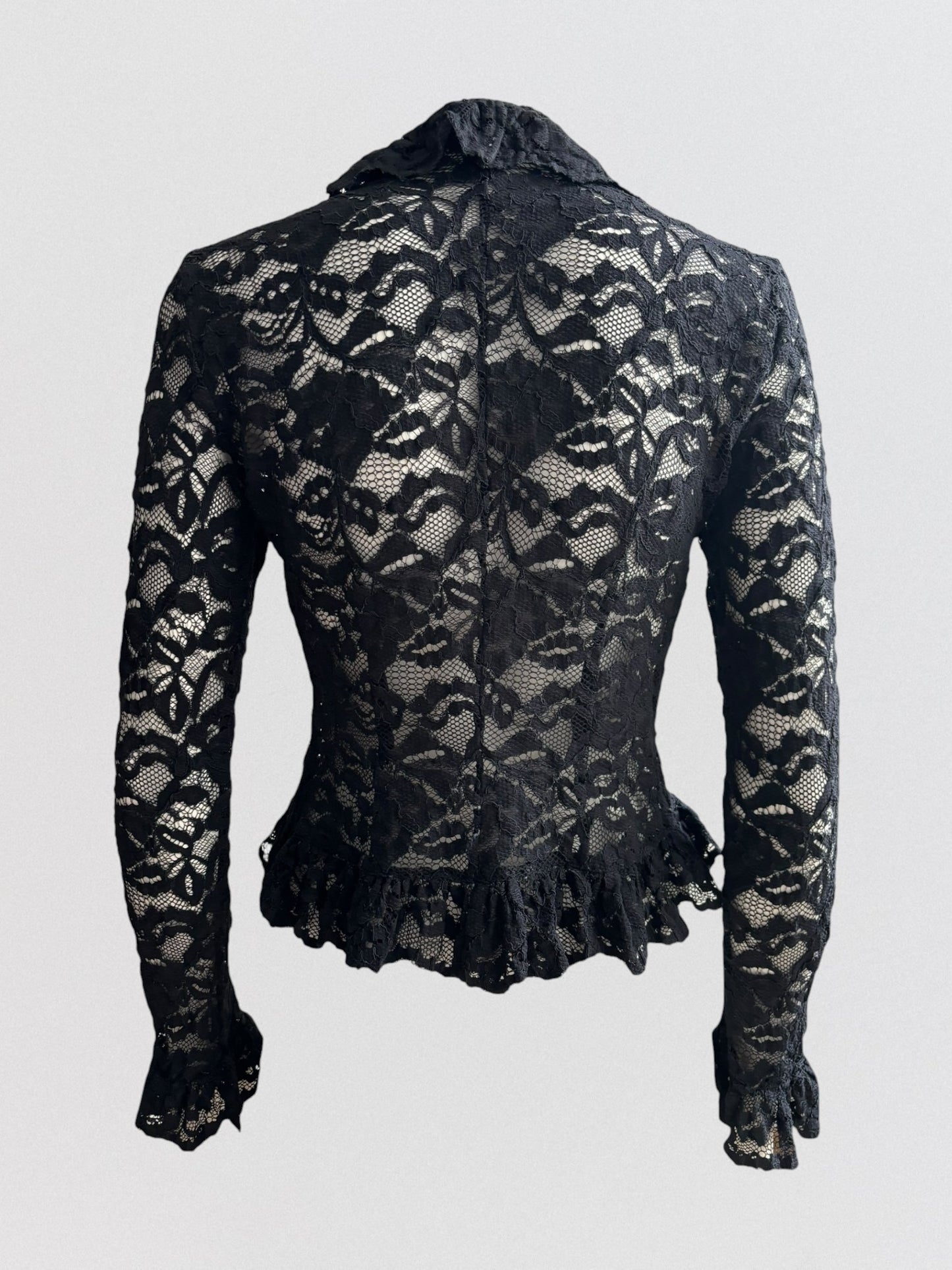 Alexander McQueen Spring 1999 Black Lace Shirt