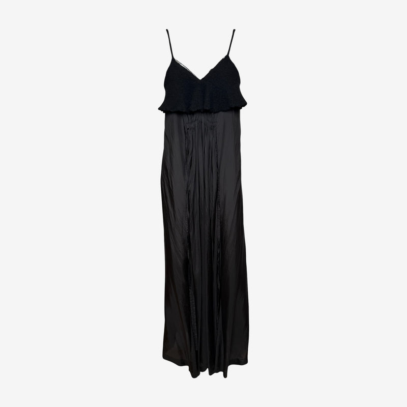 Comme Des Garçons F/W 1994 Black Felted Wool Bodice Maxi Slip Dress