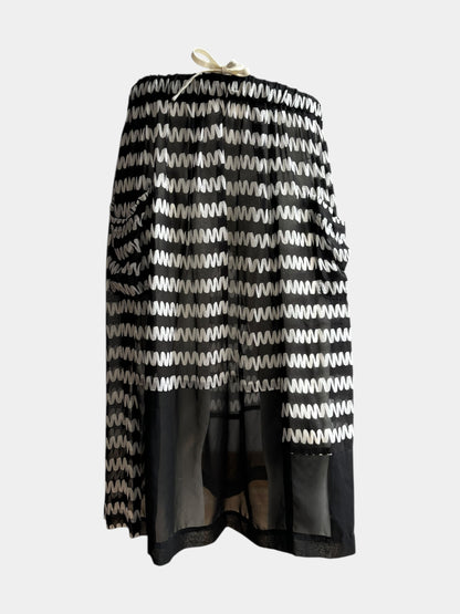 Comme Des Garcons SS11 Sheer Transparent Pencil Printed Skirt