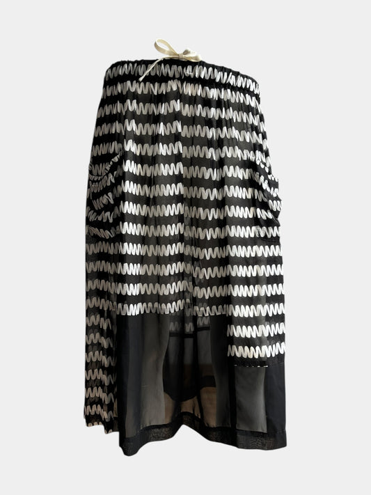 Comme Des Garcons SS11 Sheer Transparent Pencil Printed Skirt