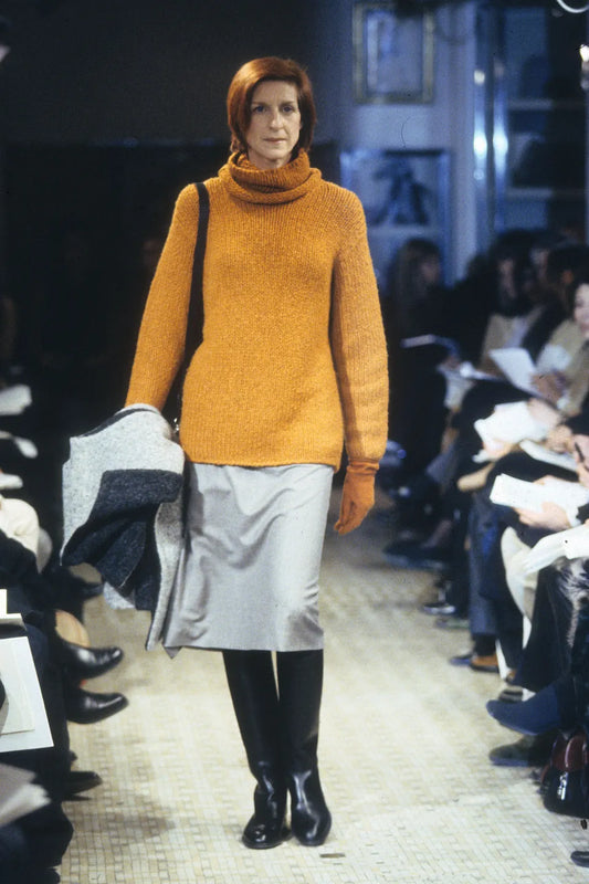 Hermès by Martin Margiela Fall 2000 Orange Cashmere Turtleneck Sweater