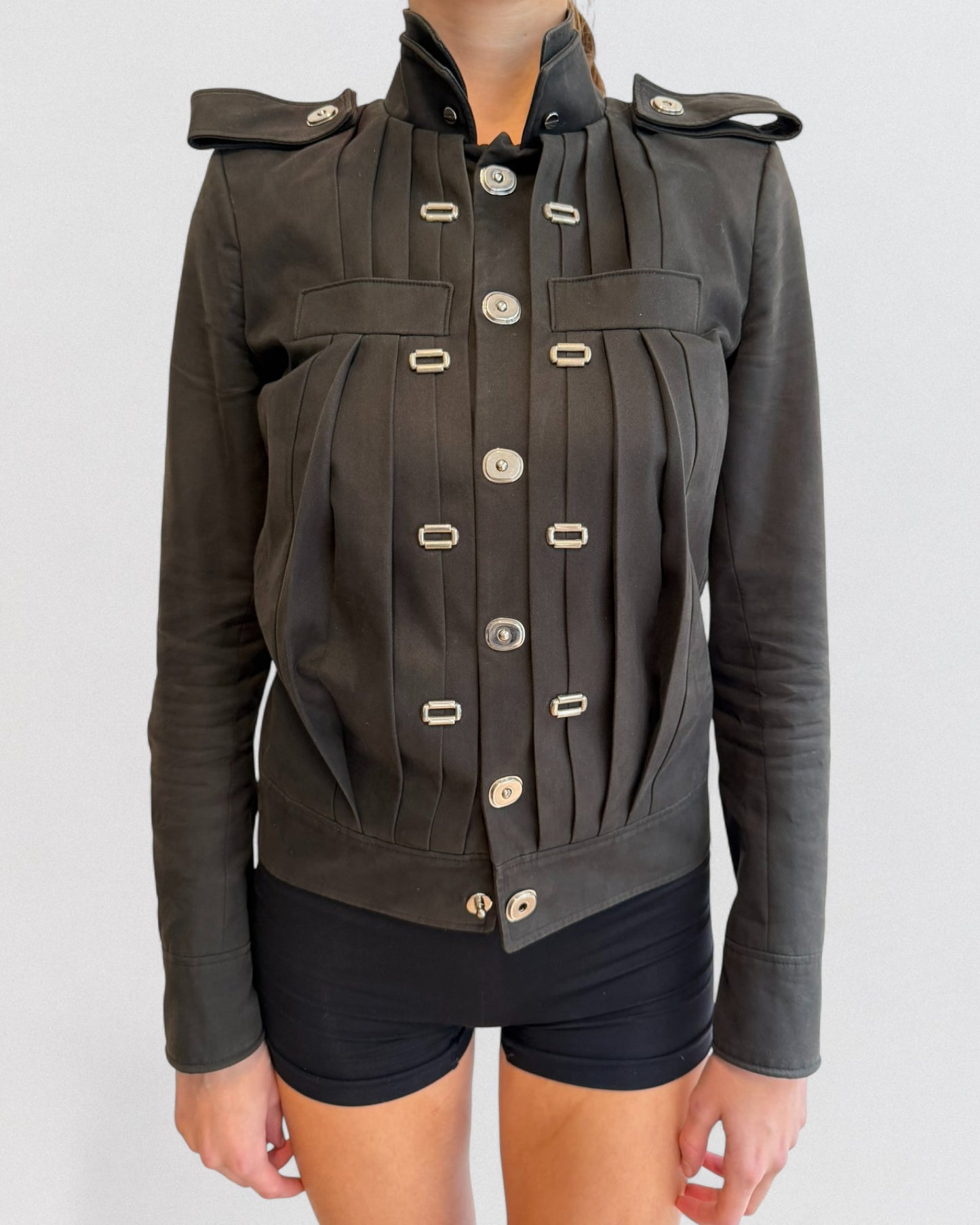 Balenciaga by Ghesquiere Spring 2007 Black Military Jacket