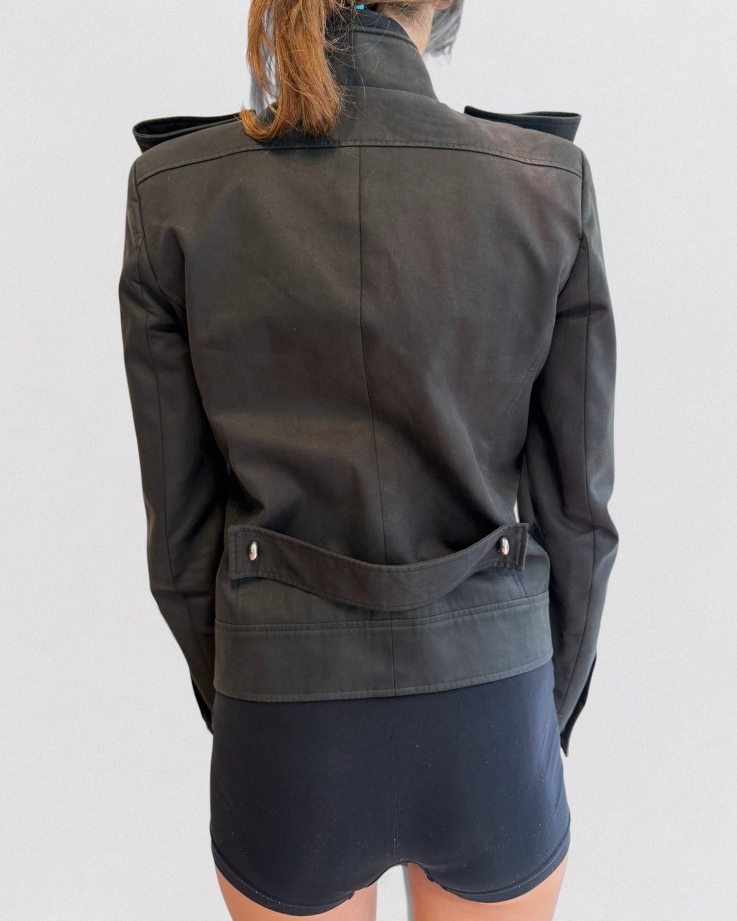 Balenciaga by Ghesquiere Spring 2007 Black Military Jacket