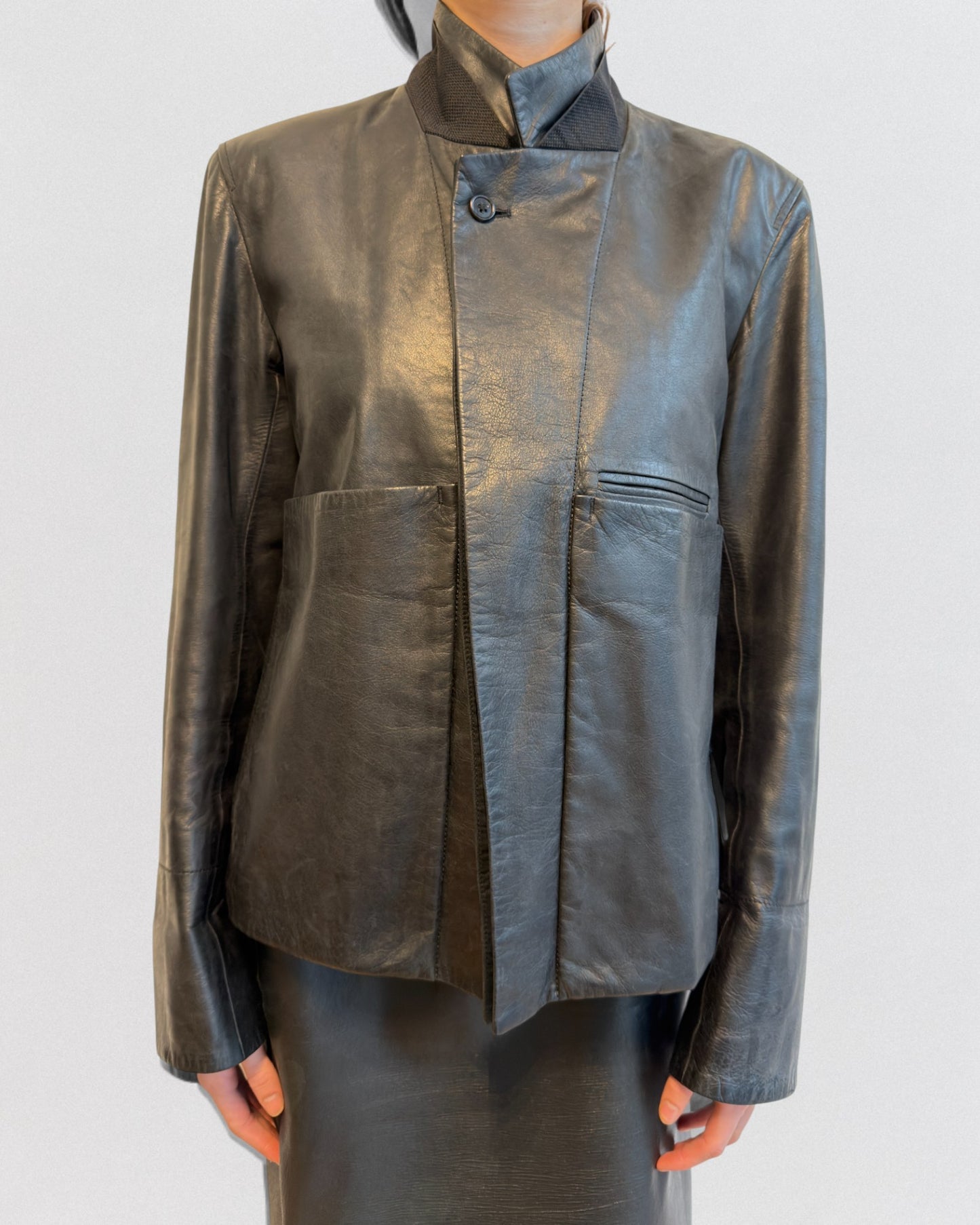 Ann Demeuleemester Fall 2015 Leather Jacket