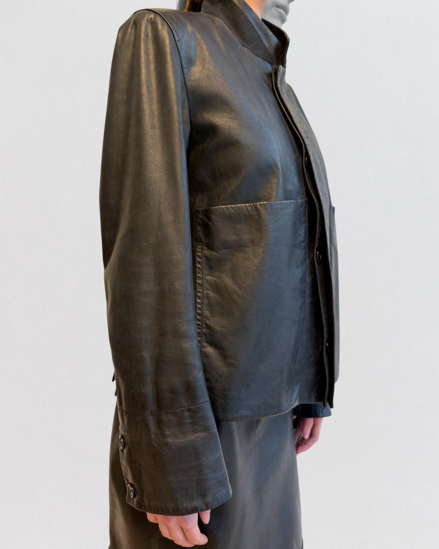 Ann Demeuleemester Fall 2015 Leather Jacket