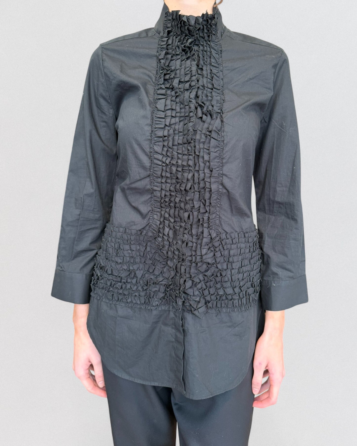 Alexander McQueen Spring 2002 Ruffled Cotton Shirt