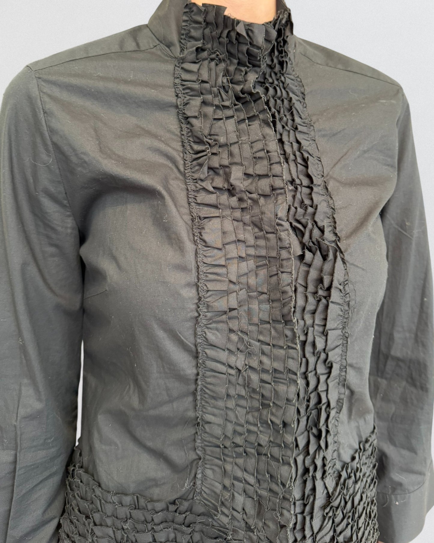 Alexander McQueen Spring 2002 Ruffled Cotton Shirt