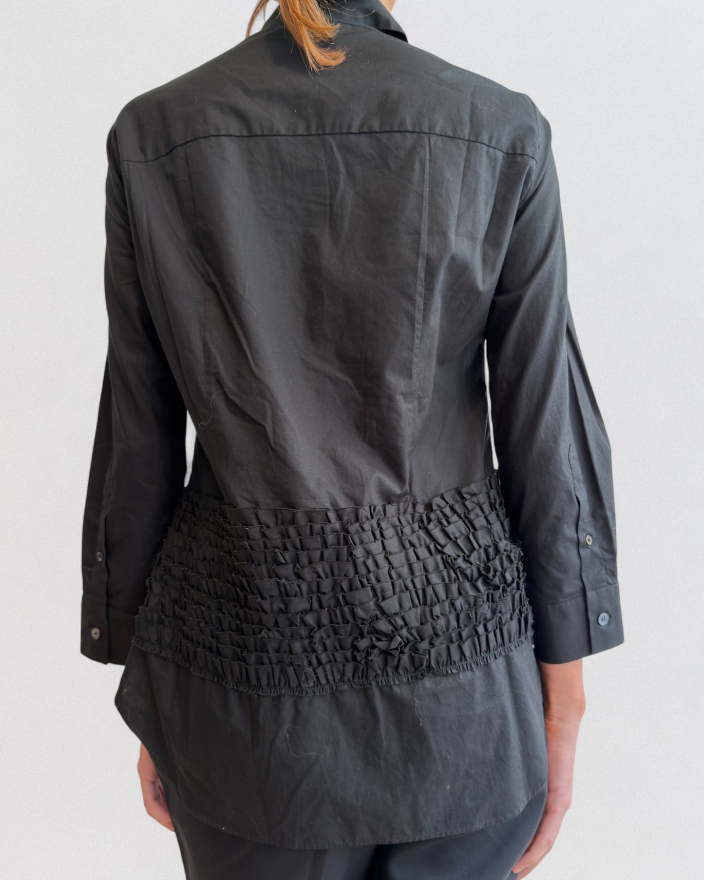 Alexander McQueen Spring 2002 Ruffled Cotton Shirt