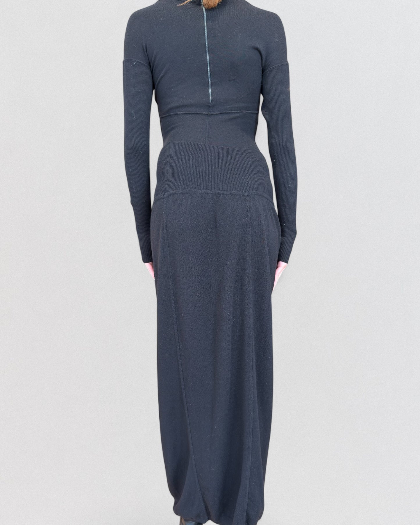 Alaïa Fall 1987 Wool Knitted Body and Skirt Ensemble