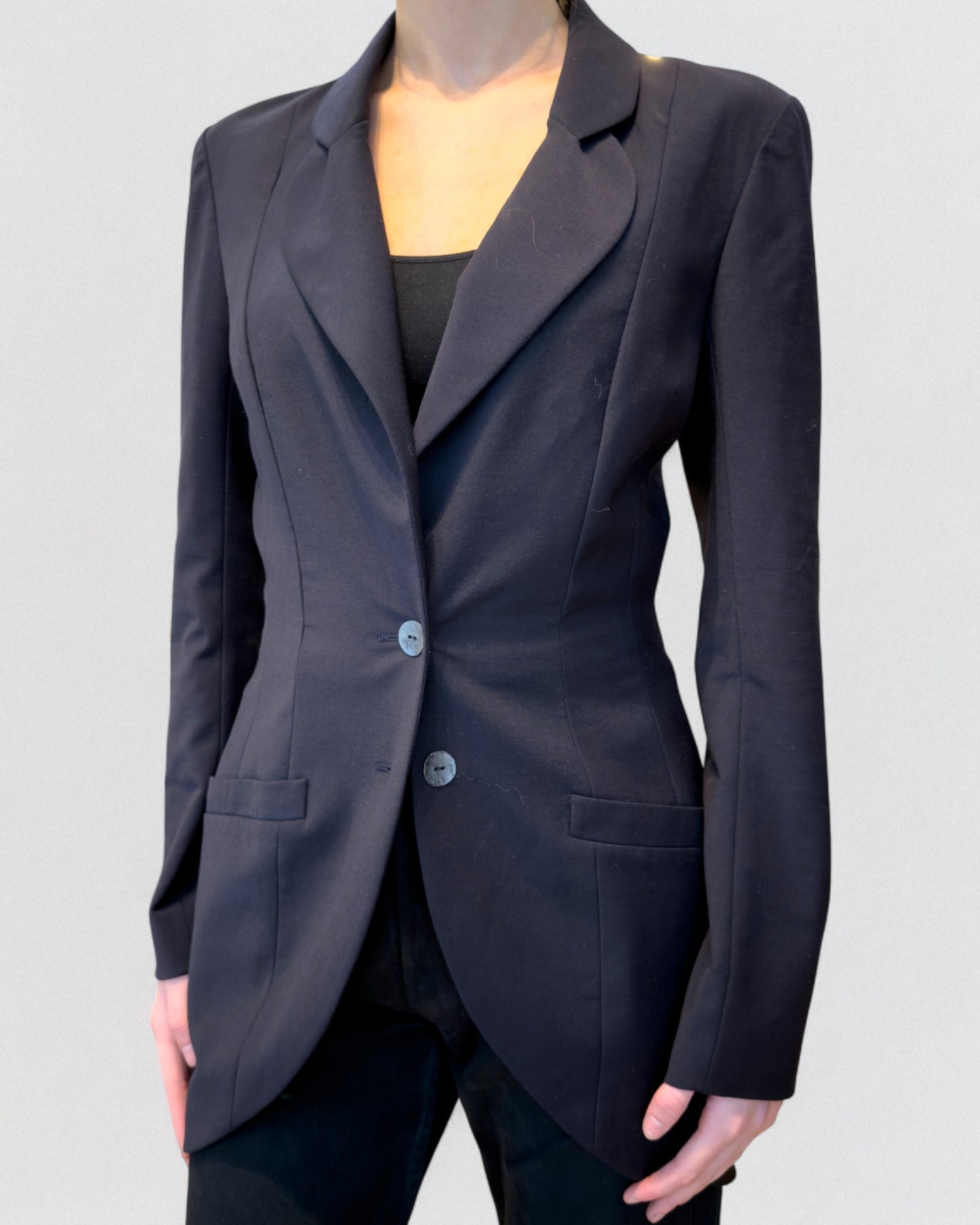 John Galliano Spring 1999 Navy Blazer Jacket
