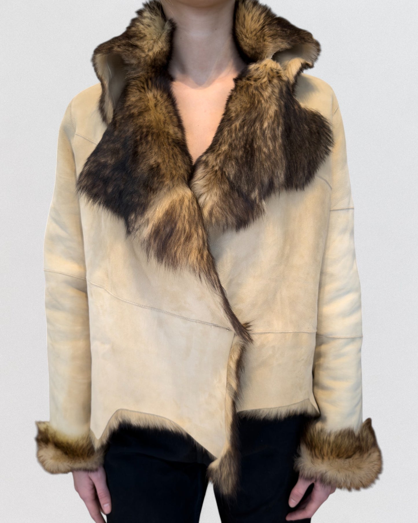 Plein Sud Fall 2002 Leather and Fur Jacket