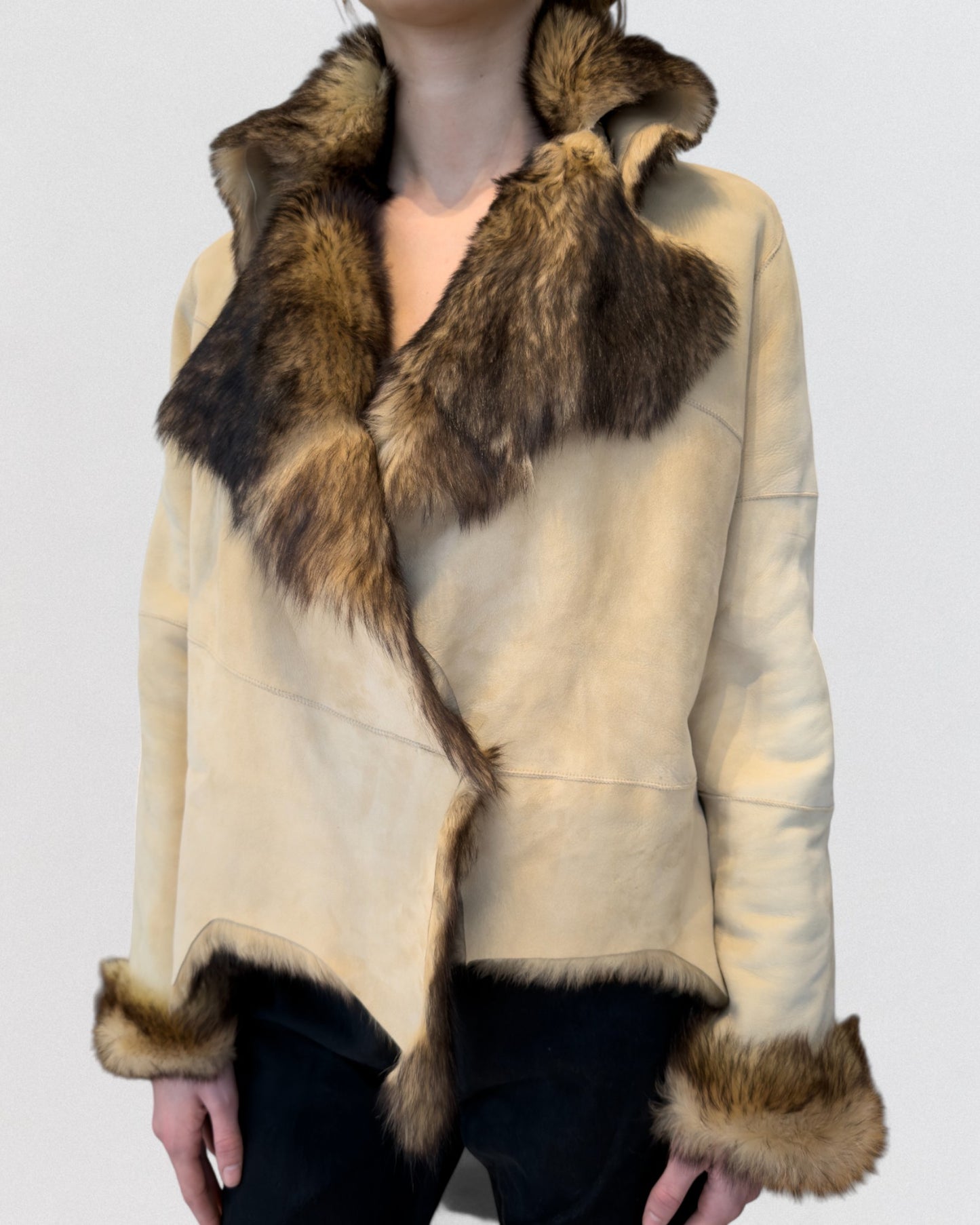 Plein Sud Fall 2002 Leather and Fur Jacket