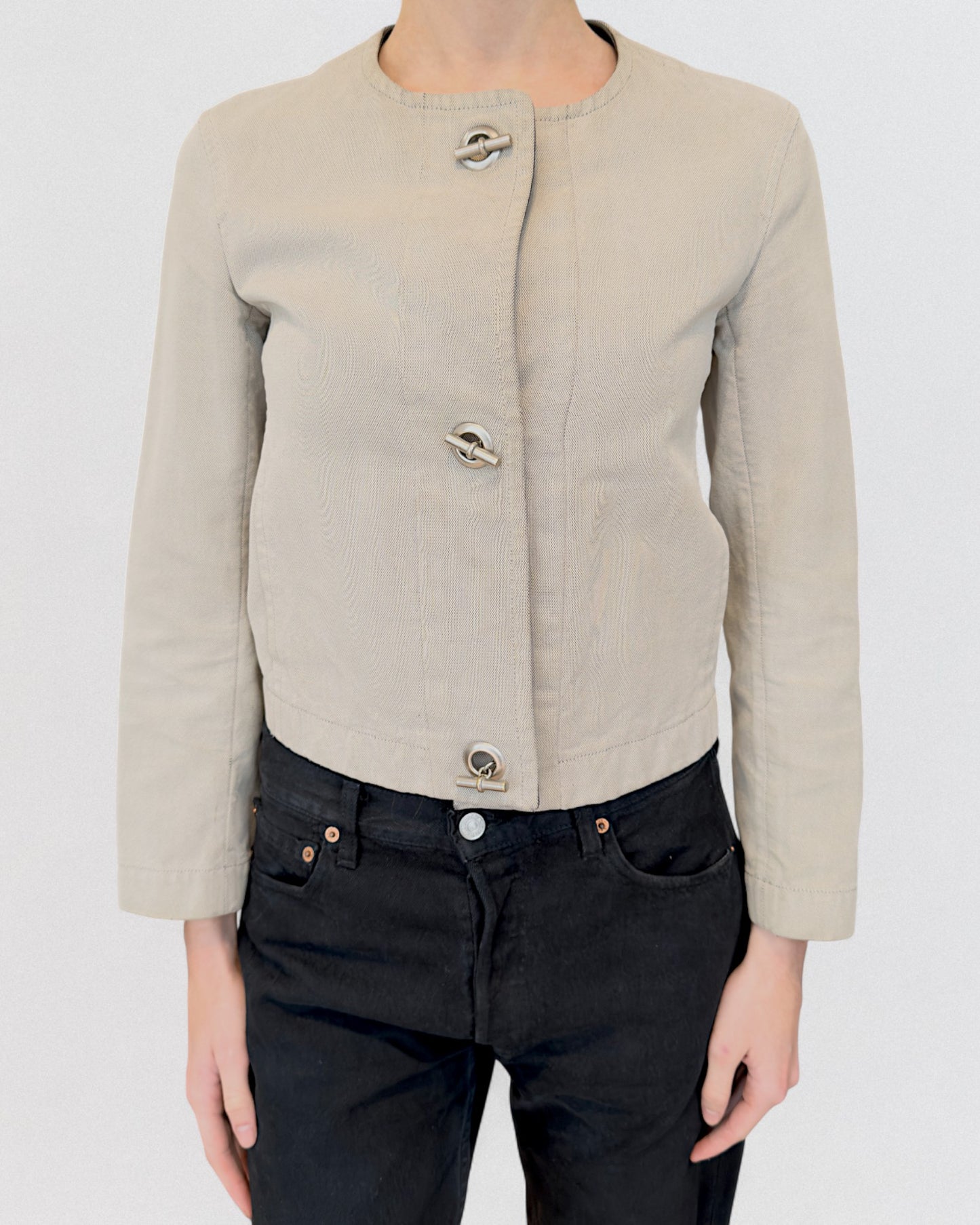 Hermès by Martin Margiela Spring 2001 Taupe Canvas Jacket