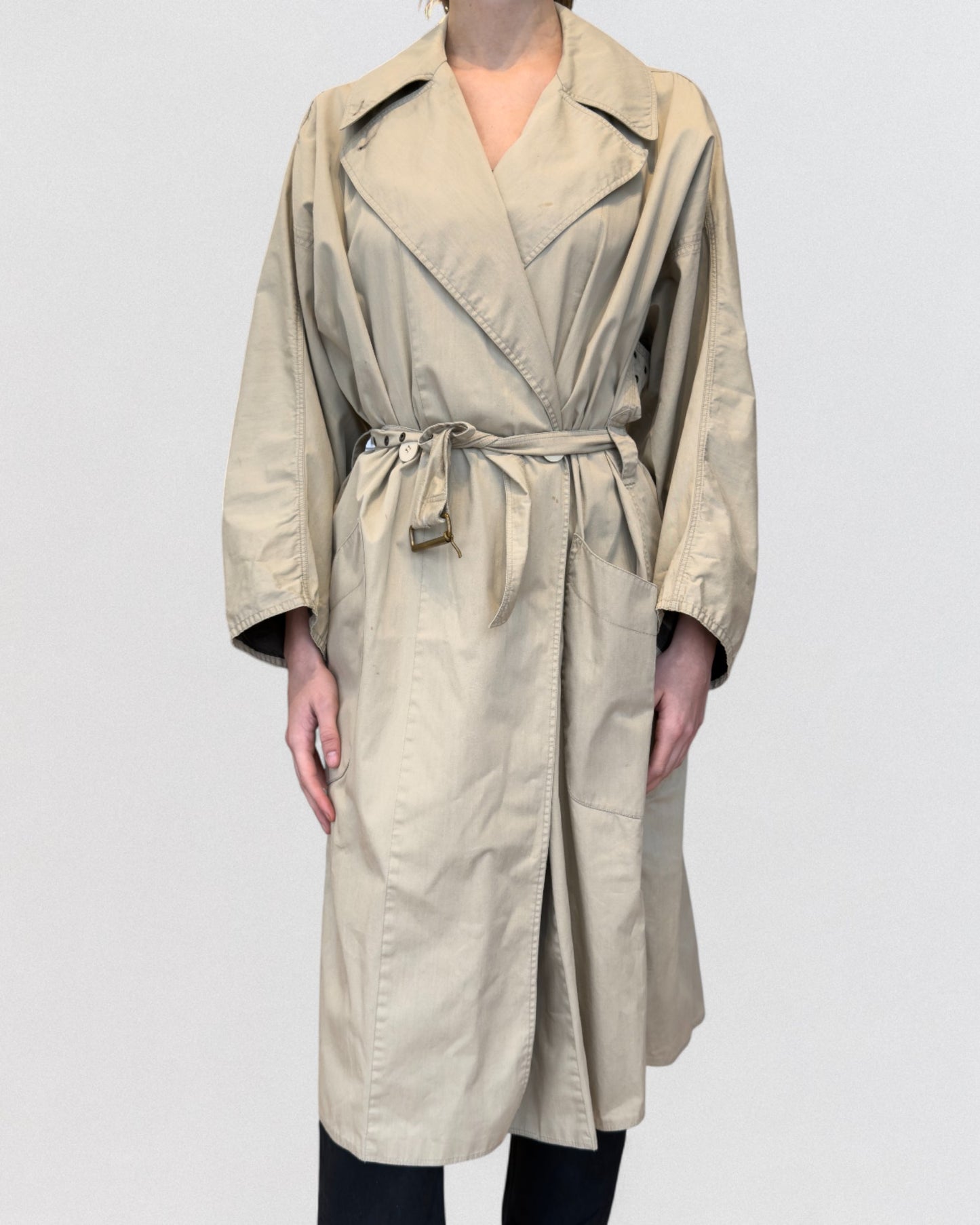 Documented Alaïa Fall 1988 Beige Trench Coat