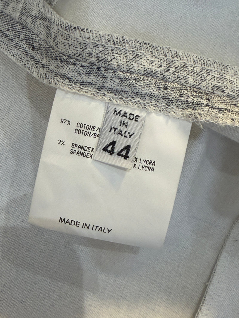 White cotton lining visible inside Margiela S/S 1999 trompe l'oeil vest bustier
