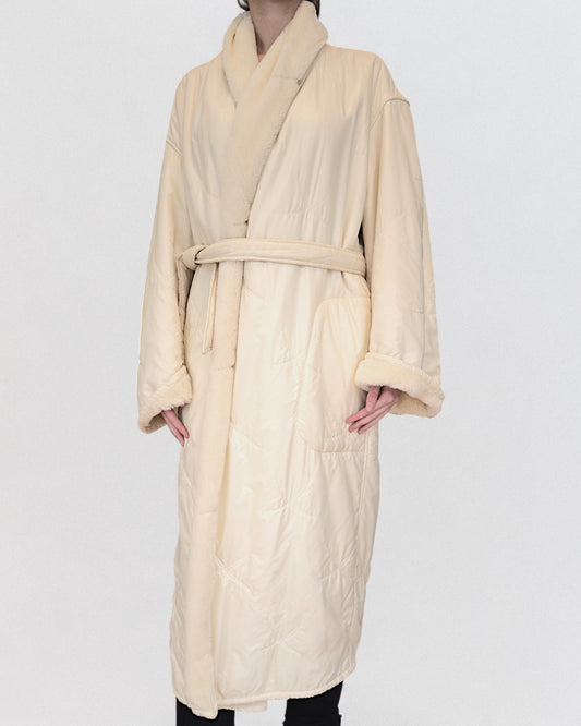 Thierry Mugler Early 1980s Faux Fur Shearling Bathrobe Coat