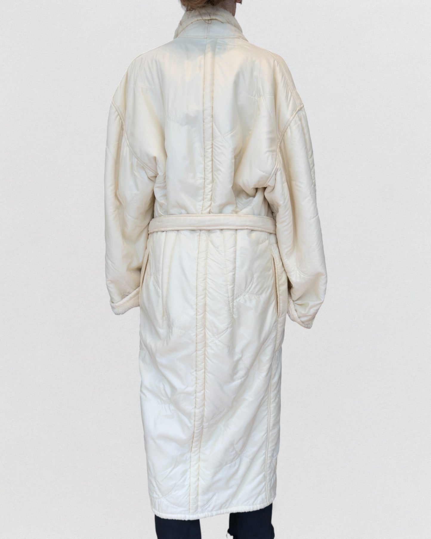 Thierry Mugler Early 1980s Faux Fur Shearling Bathrobe Coat