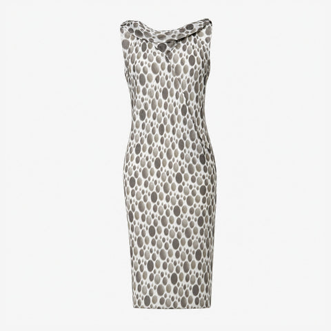 Rick Owens S/S 2011 Silk Printed Polka Dot Midi Dress