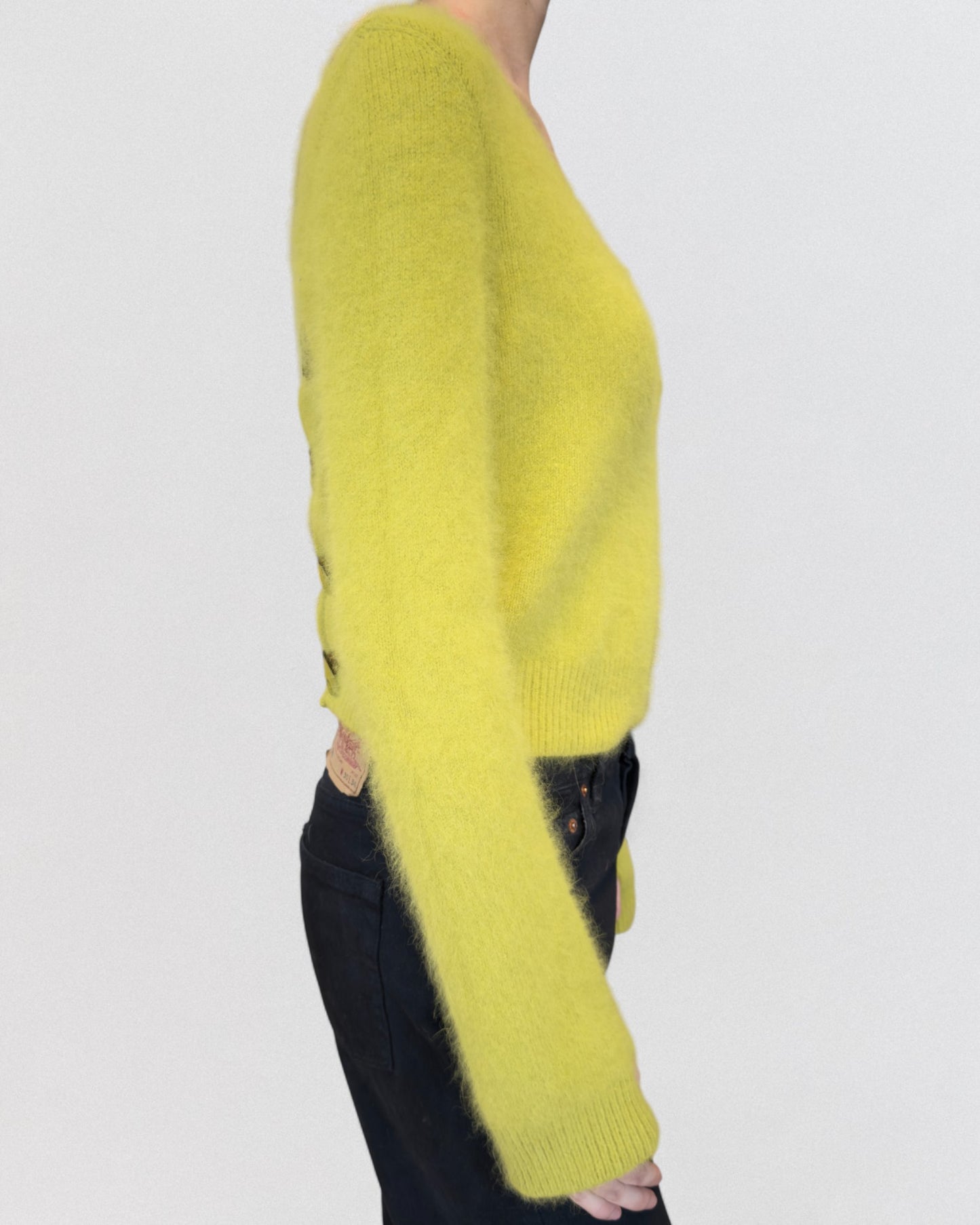 Christian Dior by John Galliano Fall 2000 Lace Up Angora Sweater