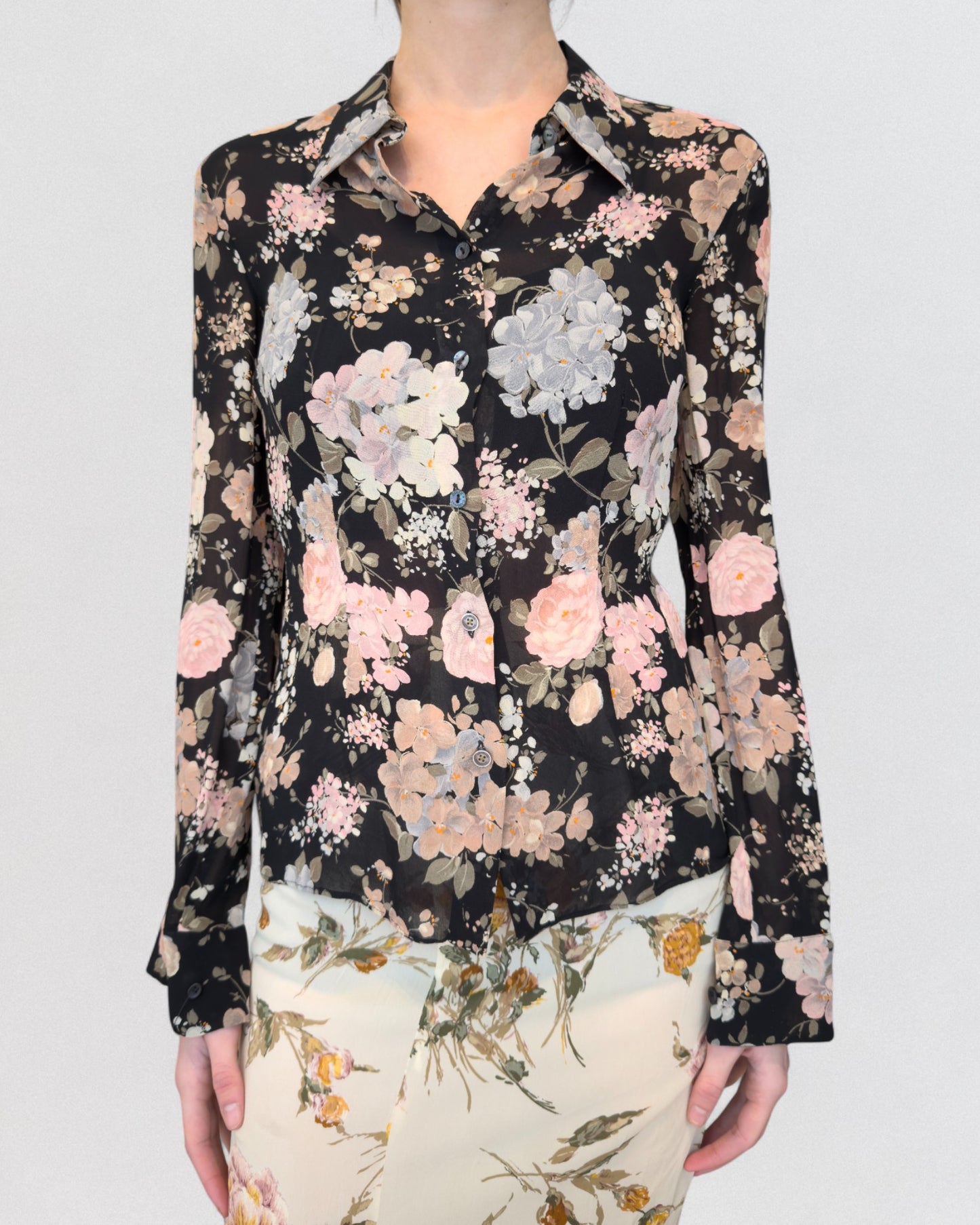 Dolce & Gabbana Spring 1997 Sheer Floral Shirt
