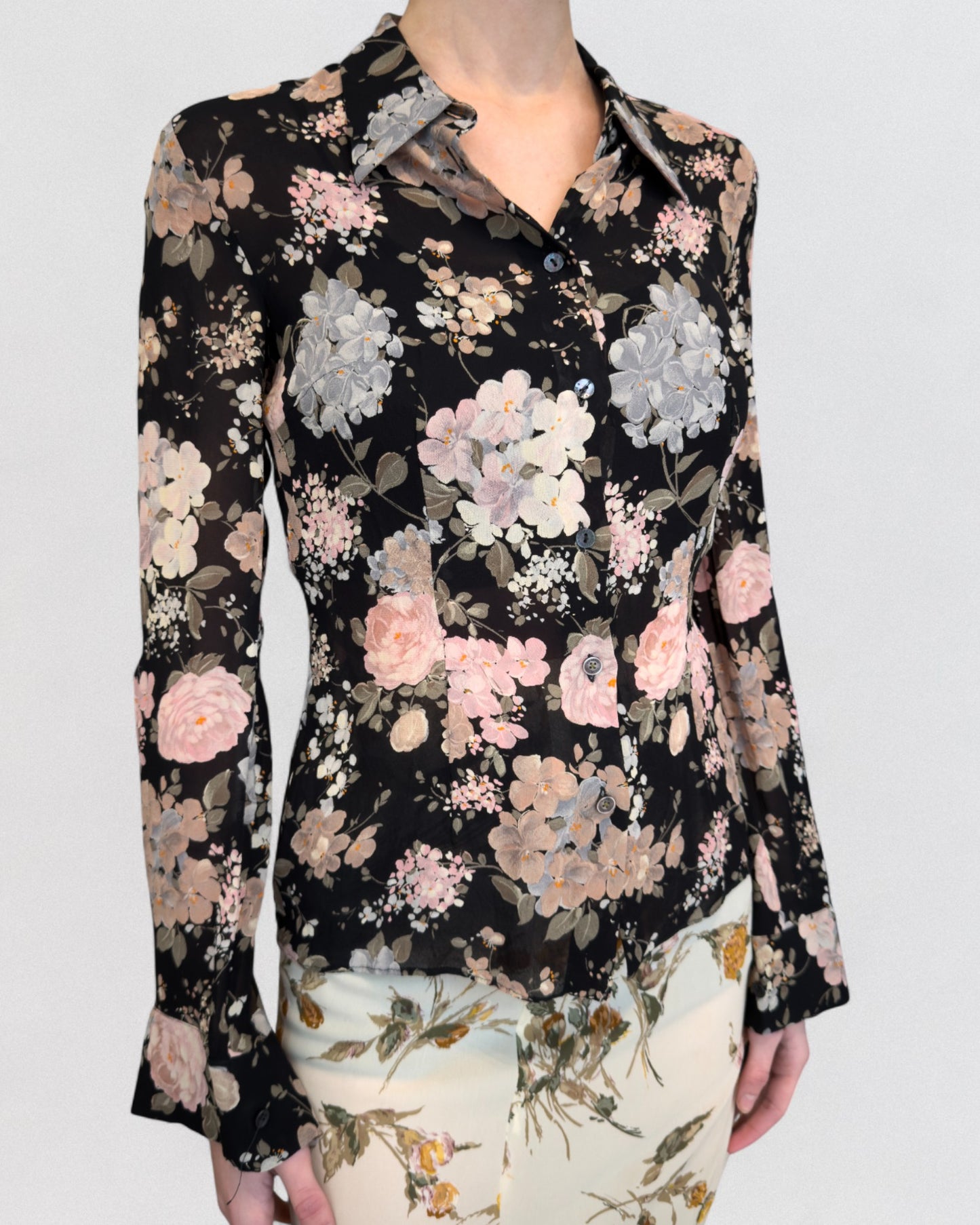 Dolce & Gabbana Spring 1997 Sheer Floral Shirt