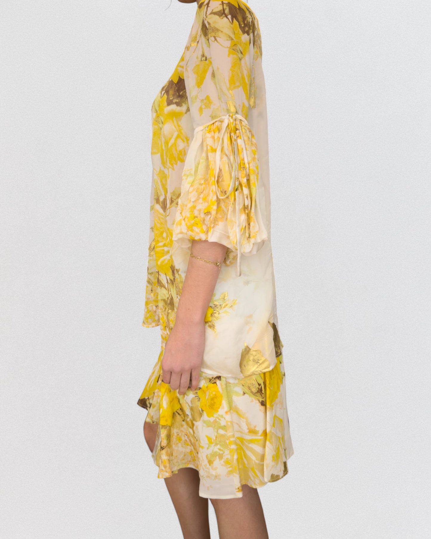 Roberto Cavalli Spring 2006 Silk Floral Yellow Ensemble
