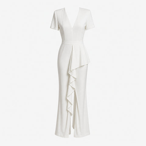 Alexander McQueen S/S 2017 White Silk Wrap Gown