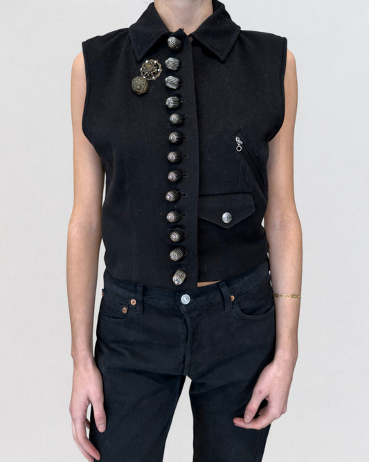 Helmut Lang Fall 1989 Metal Dome Vest