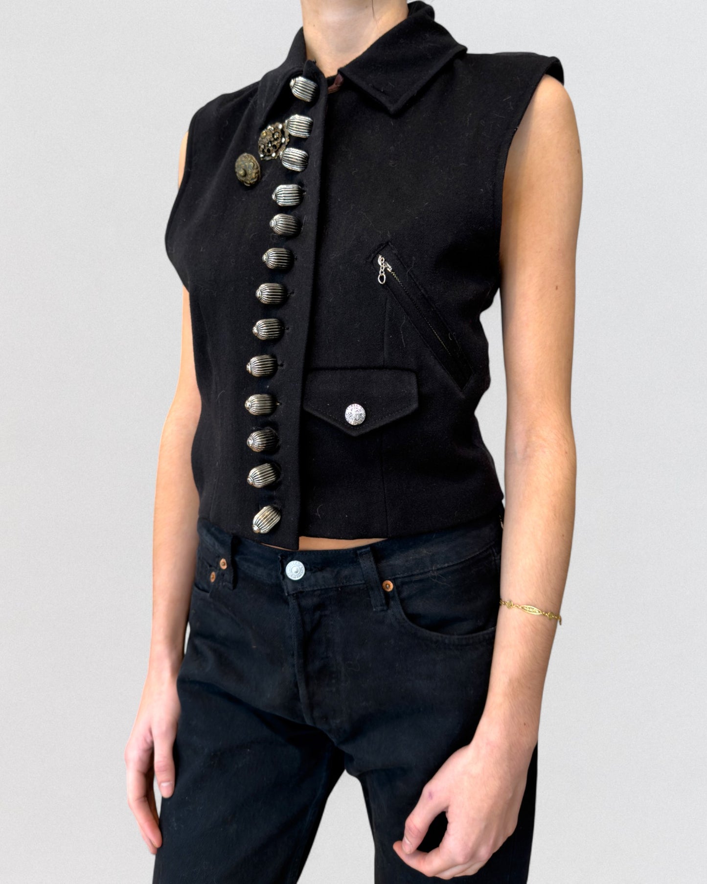 Helmut Lang Fall 1989 Metal Dome Vest