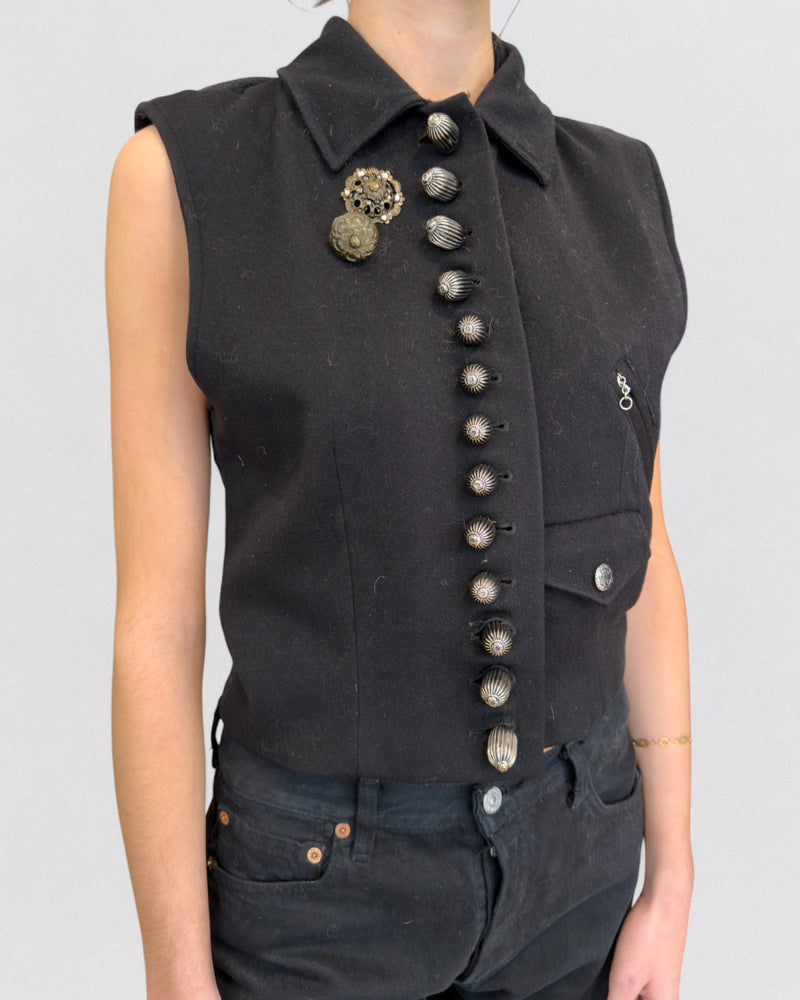 Helmut Lang Fall 1989 Metal Dome Vest