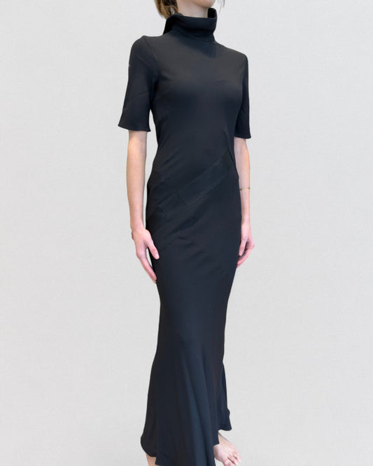 Documented John Galliano Spring 1989 “Charles James” Black Gown