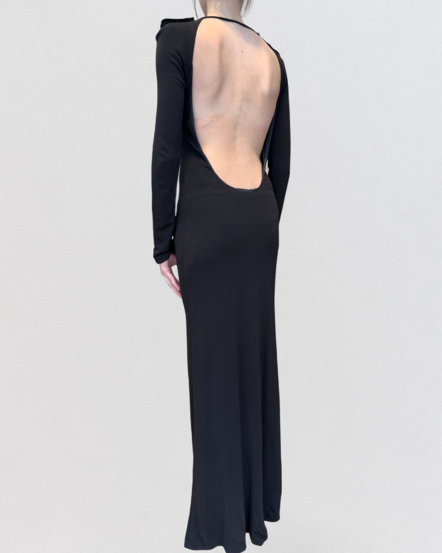 Gucci by Tom Ford Fall 1996 Backless Black Maxi Dress