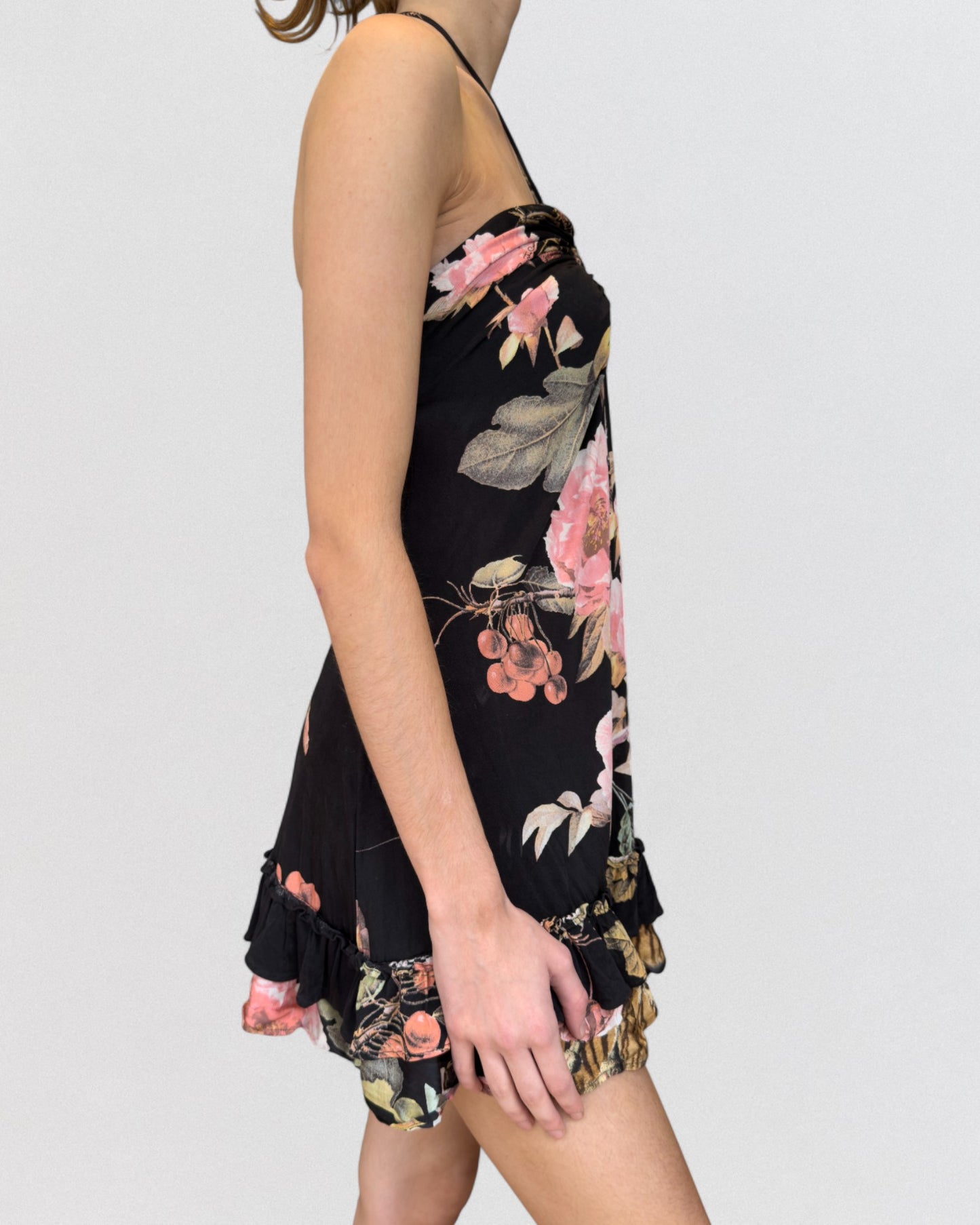 Roberto Cavalli Spring 2005 Floral Halterneck Mini Dress