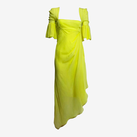 Emanuel Ungaro S/S 2007 Silk Yellow Summer Gown
