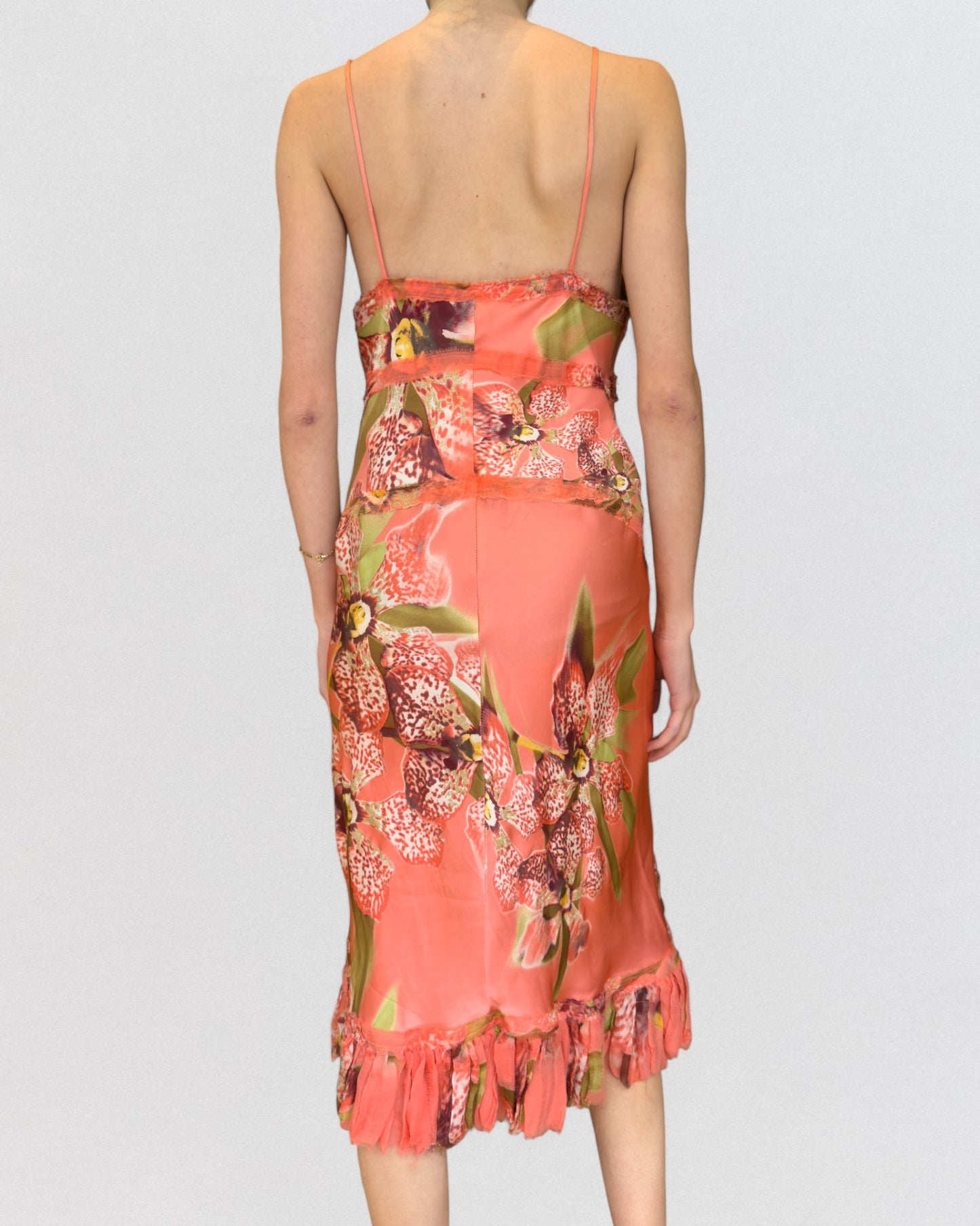 Roberto Cavalli Fall 2004 Silk Floral Mini Dress